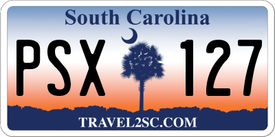 SC license plate PSX127