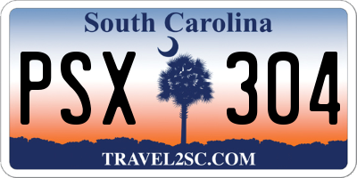 SC license plate PSX304