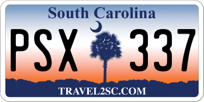 SC license plate PSX337