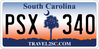 SC license plate PSX340