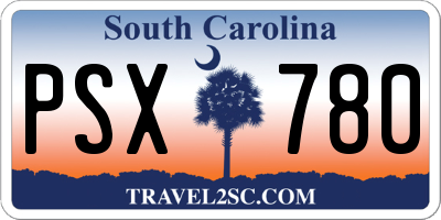 SC license plate PSX780