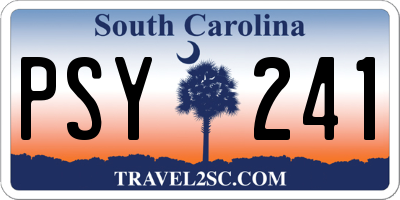 SC license plate PSY241