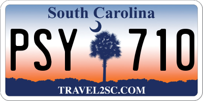 SC license plate PSY710