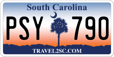 SC license plate PSY790