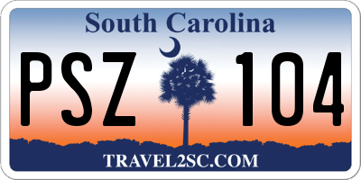 SC license plate PSZ104