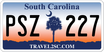 SC license plate PSZ227