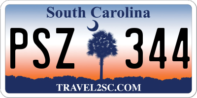 SC license plate PSZ344