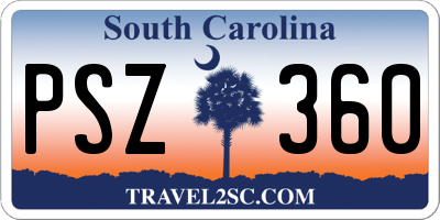 SC license plate PSZ360