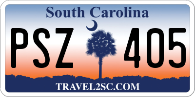 SC license plate PSZ405