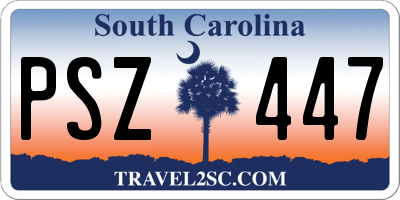 SC license plate PSZ447