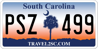 SC license plate PSZ499