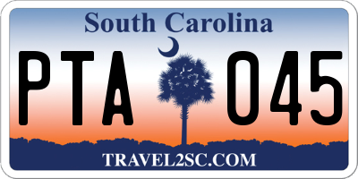SC license plate PTA045