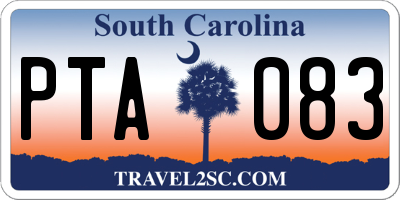 SC license plate PTA083