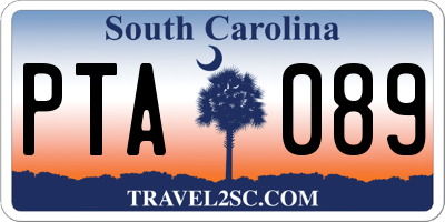 SC license plate PTA089