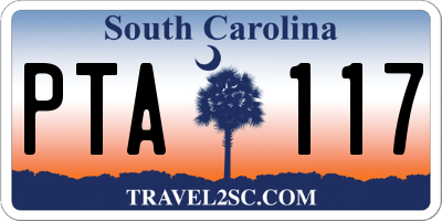 SC license plate PTA117
