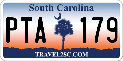 SC license plate PTA179