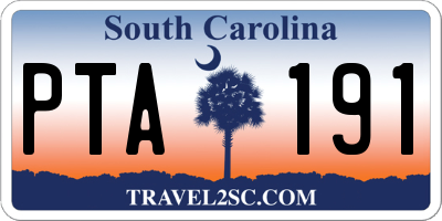 SC license plate PTA191
