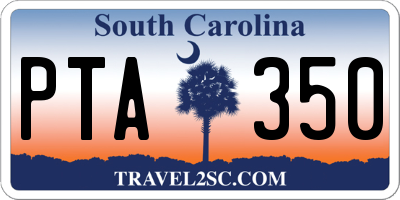 SC license plate PTA350