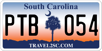 SC license plate PTB054