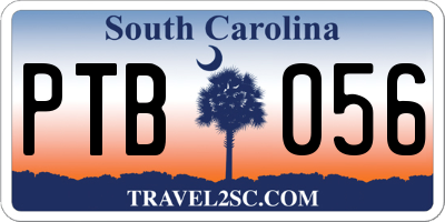 SC license plate PTB056