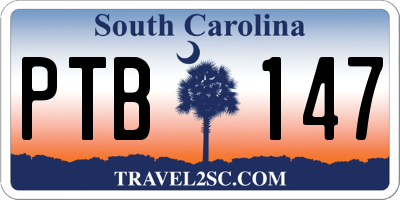 SC license plate PTB147