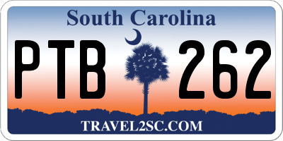 SC license plate PTB262