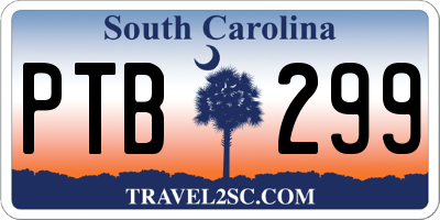 SC license plate PTB299
