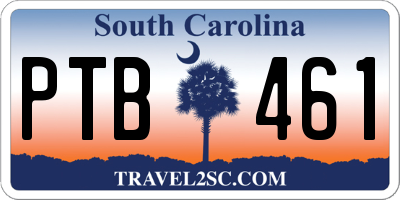 SC license plate PTB461