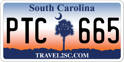 SC license plate PTC665
