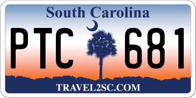 SC license plate PTC681