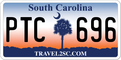 SC license plate PTC696