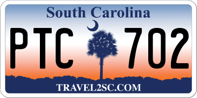 SC license plate PTC702