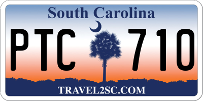 SC license plate PTC710