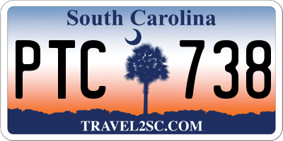 SC license plate PTC738