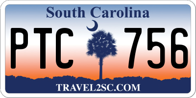 SC license plate PTC756