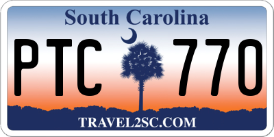 SC license plate PTC770