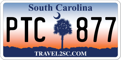 SC license plate PTC877
