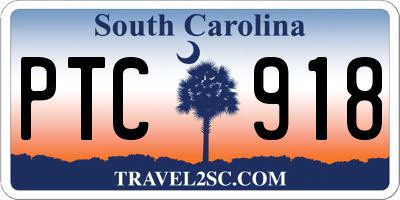 SC license plate PTC918