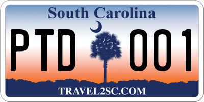 SC license plate PTD001