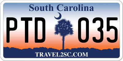 SC license plate PTD035