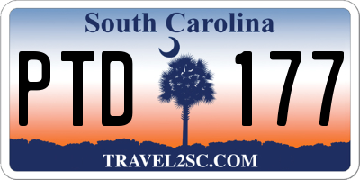 SC license plate PTD177