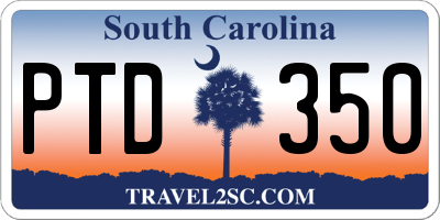 SC license plate PTD350