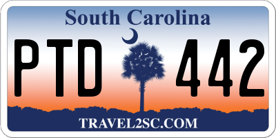 SC license plate PTD442