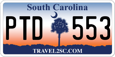 SC license plate PTD553