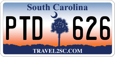SC license plate PTD626