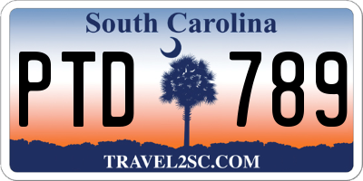 SC license plate PTD789