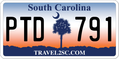 SC license plate PTD791