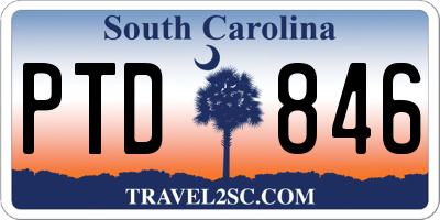 SC license plate PTD846