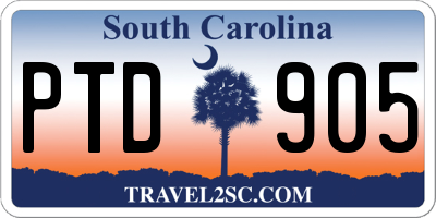 SC license plate PTD905