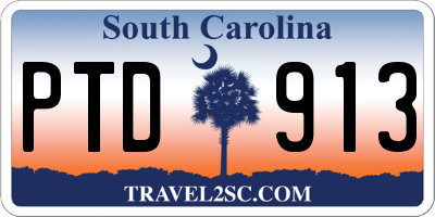 SC license plate PTD913